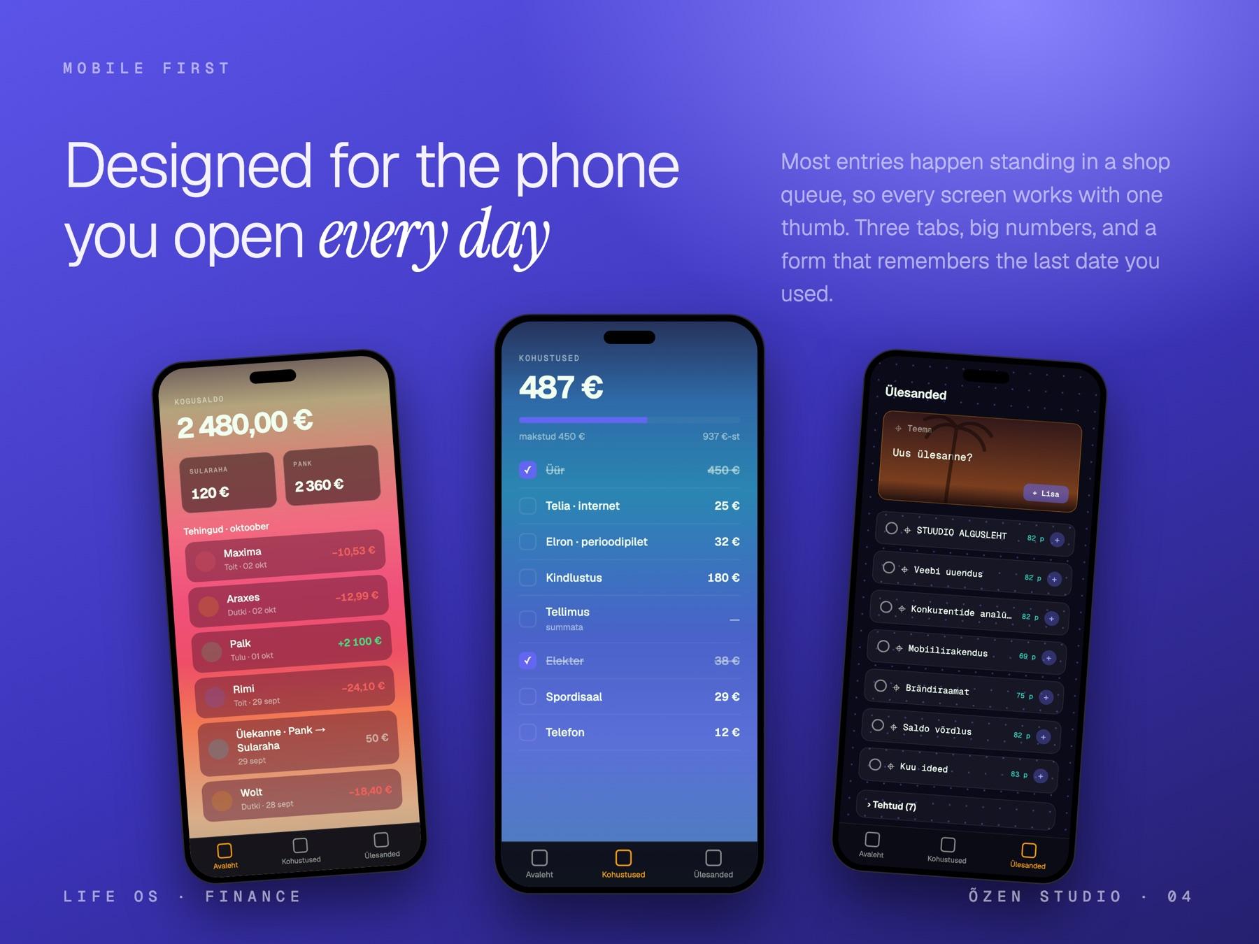Mobile first: три экрана на телефонах